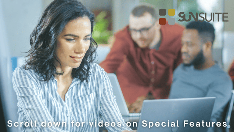 SUN SUITE SPECIAL FEATURES