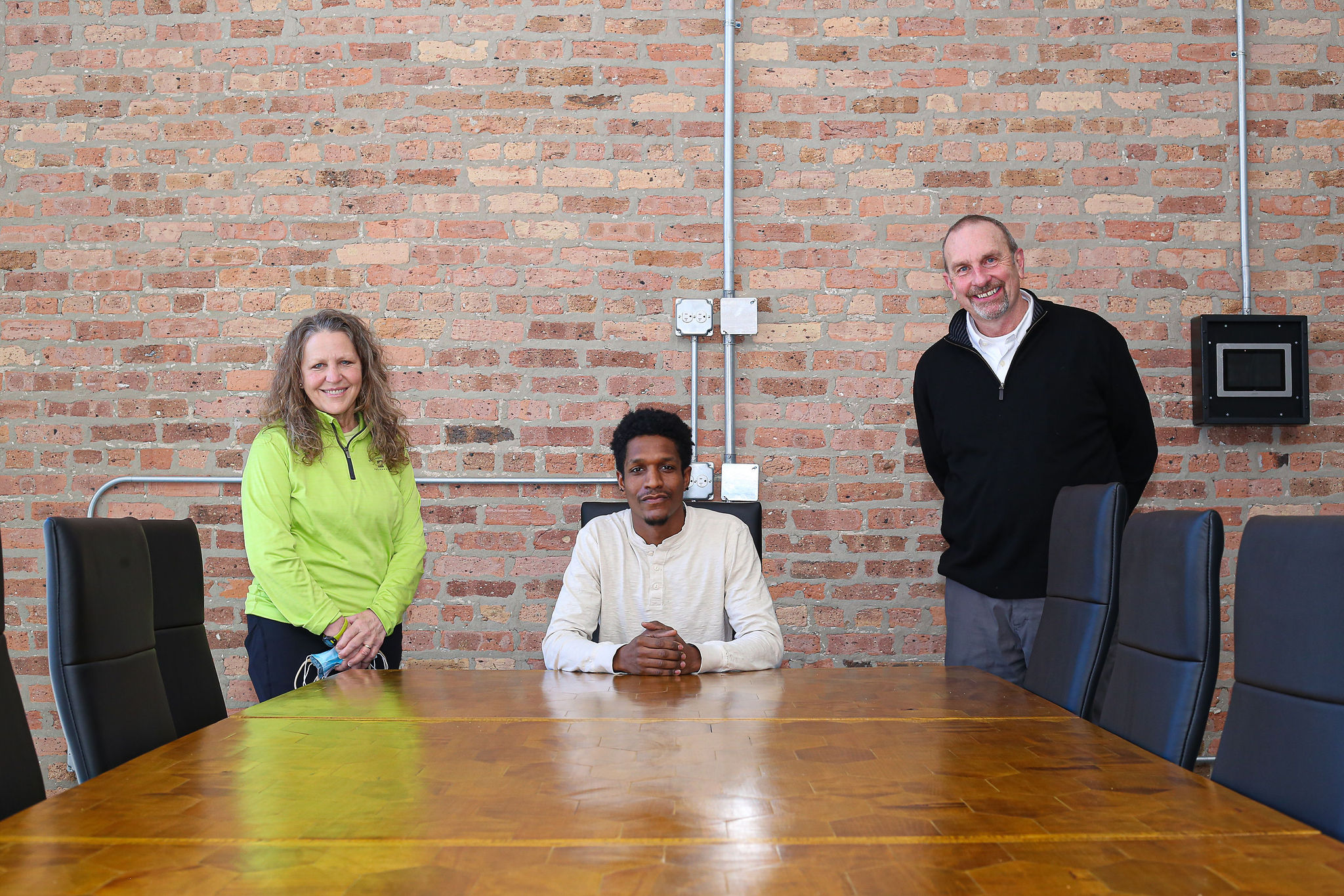 Julius Dorsey with Mark and Jennifer Soderquist