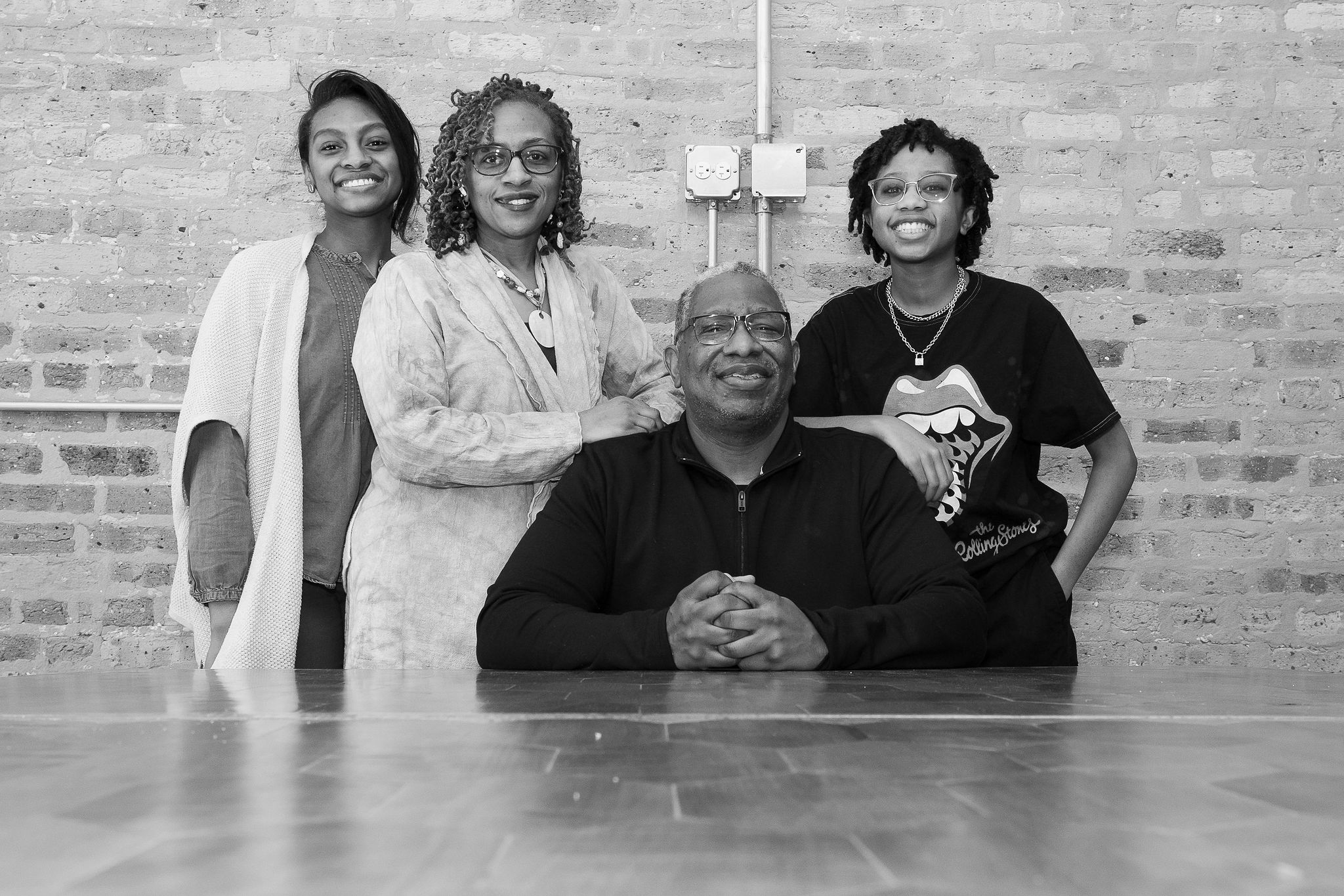 Brian Jenkins with his wife, Jenai, and daughters, Bria and Brooke